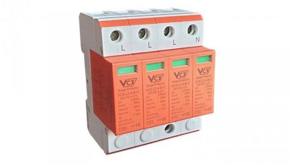 Ogranicznik przepięć Typ T2 4P 20kA 1,2kV VCXC4P