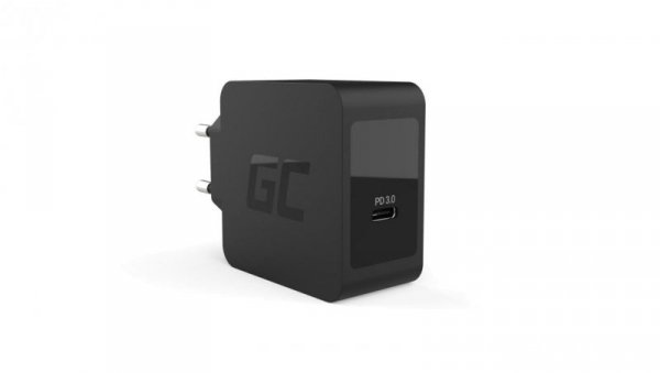 Ładowarka sieciowa Green Cell USB-C 18W PD do Samsung Galaxy S10 S10+ S20 S20+, iPhone SE (2020) / 11 / XS / X, Nintendo Switch