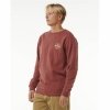 Bluza bez kaptura Męska Rip Curl Stapler Crew Brązowy