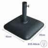 Marbueno Podstawa Parasola Kwadratowa Beton 45X45X7,3 cm 25KG Czarny Ogród 10458