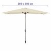 Marbueno Parasol Acero 8 Varillas 200x300 cm Poliester Beige Ogród, Basen, Taras