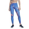 Legginsy Sportowe Damskie Reebok MYT Printed Niebieski