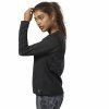 Koszulka z długim rękawem Damska Reebok Thermowarm Deltapeak Czarny
