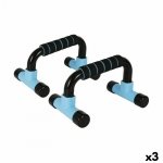Uchwyt do wykonywania pompek LongFit Sport Niebieski Czarny (3 Sztuk)