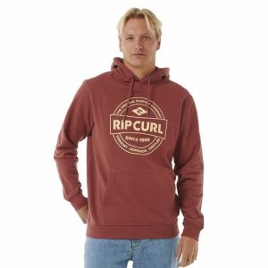 Bluza z kapturem Męska Rip Curl Stapler Hood Brązowy