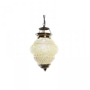 Lampa Sufitowa DKD Home Decor Biały Metal Szkło 25 W 23 x 23 x 33 cm
