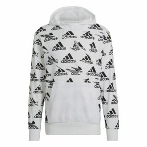 Bluza z kapturem Męska Adidas Essentials Brandlove Biały