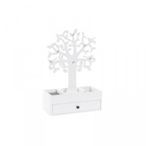 Pudełko na biżuterię DKD Home Decor Biały Drewno MDF (24 x 12 x 36 cm)
