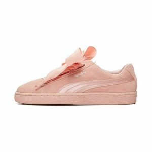 Obuwie Sportowe Damskie Puma Suede Heart Ep Żółty
