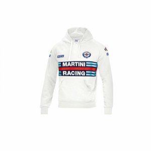 Bluza z kapturem Sparco Martini Racing Bawełna Biały XXL