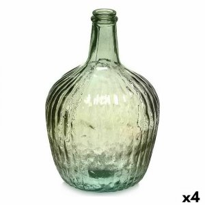 Butelka 2255/04R-G Kolor Zielony Paski 4 L 17 x 29 x 17 cm Dekoracja (4 Sztuk)