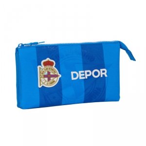 Piórnik Potrójny R. C. Deportivo de La Coruña Niebieski 22 x 12 x 3 cm