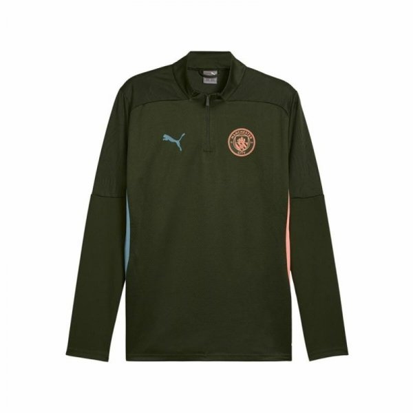 Bluza Sportowa dla Dorosłych Puma Manchester City 24/25 Training Oliwka