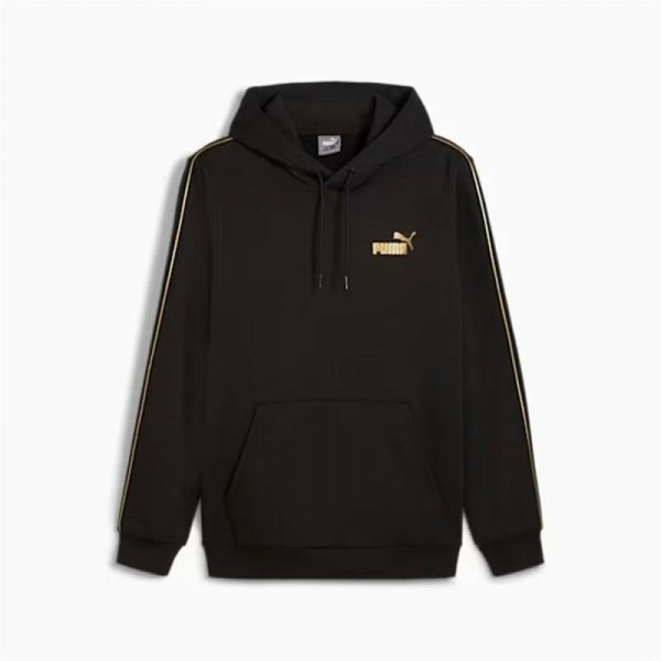 Bluza z kapturem Męska Puma Ess Tape Minimal Gold Fl Czarny