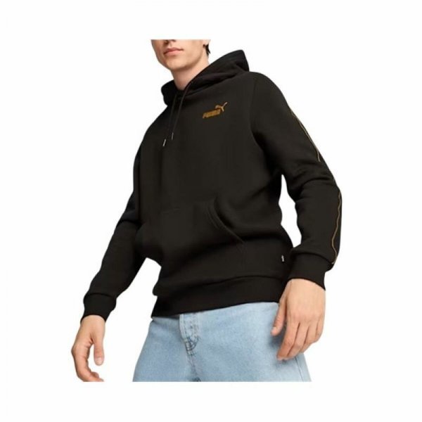 Bluza z kapturem Męska Puma Ess Tape Minimal Gold Fl Czarny