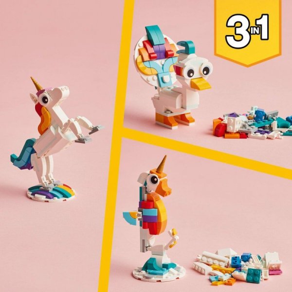 zestaw do budowania Lego Creator Magic Unicorn 31140 3 w 1 145 Części