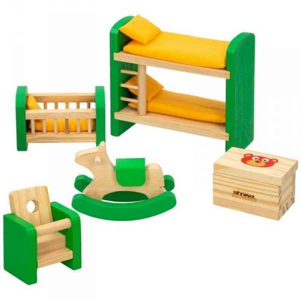 Doll&#039;s house bedroom Woomax (6 Sztuk)