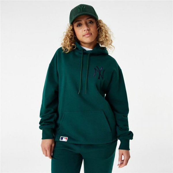 Bluza z kapturem Unisex New Era League Essentials New York Yankees Ciemna zieleń