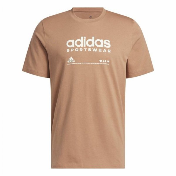 Koszulka z krótkim rękawem Męska Adidas Lounge Brązowy