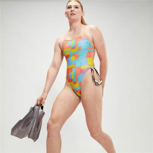 Strój kąpielowy Damski Speedo Speedo Allover Digital V-Back Niebieski