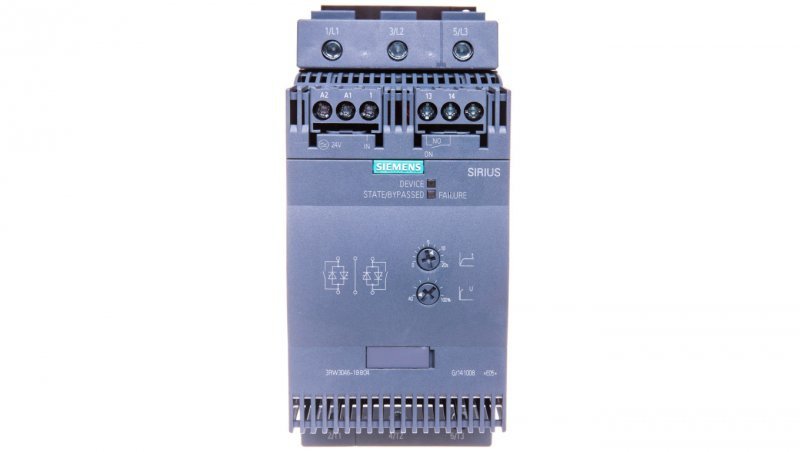 Softstart 3-fazowy 200-480VAC 80A 45kW/400V Uc=24V AC/DC S3 3RW3046-1BB04