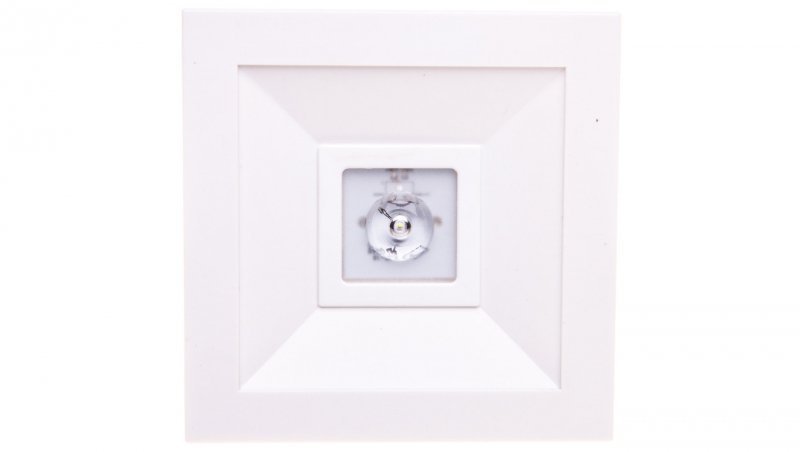 Oprawa awaryjna LED 1W 3h LOVATO N ECO LED 1W (opt. otwarta) jednozadaniowa biała LVNO/1W/E/3/SE/X/WH