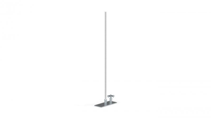Maszt odgromowy aluminiowy z metalową podstawą 2,0m 43.2/M AL /94382009/