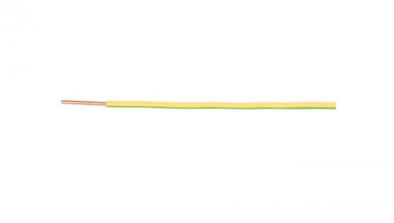 Przewód instalacyjny H05V-U (DY) 2,5 żółto-zielony /100m/