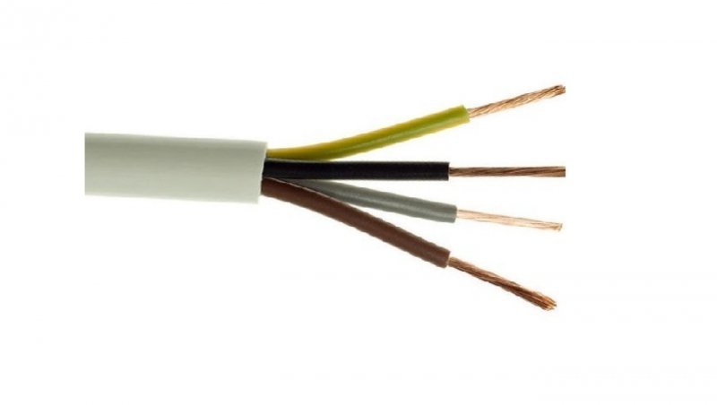 Przewód warsztatowy H05VV-F (OWY) 4x1 żo biały /bębnowy/