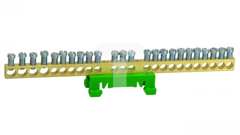Zacisk przyłączeniowy na TS35, ochronny PE, 24-polowy, 20x16mm2+ 4x25mm2 870S/24 zielony 89817005