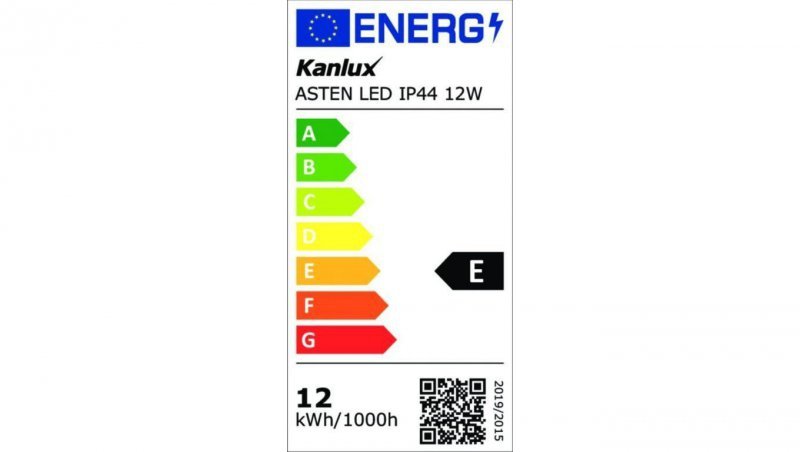 Oprawa oświetleniowa LED ASTEN LED IP44 12W-NW 4000K 770lm kinkiet 26681