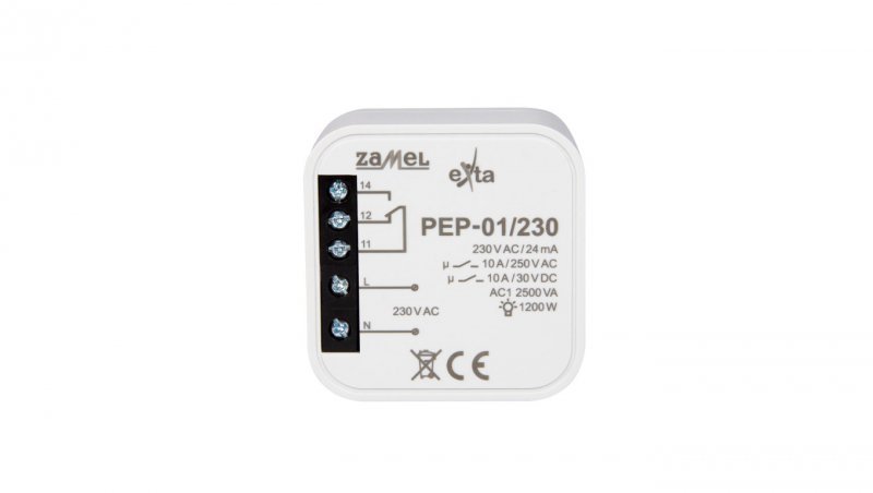 Przekaźnik elektromagnetyczny dopuszkowy 230VAC 10A PEP-01/230 EXT10000256