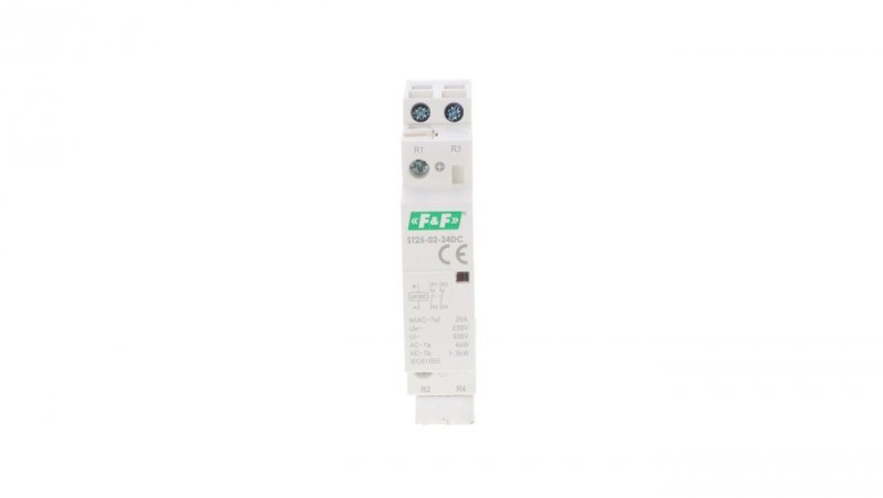 Stycznik modułowy, montaż na szynie, styki 2NC, 25A, 24V DC ST25-02-24DC