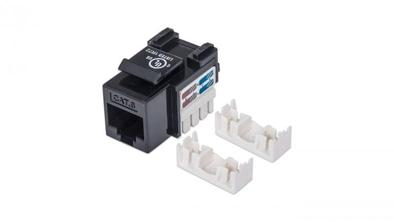 Moduł keystone RJ45 UTP CAT6 / czarny/ Intellinet 210720