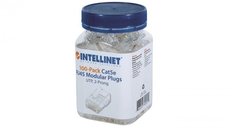 WTYK RJ45 8P/8C UTP CAT5E NA LINKĘ, SŁOIK 100 SZTUK