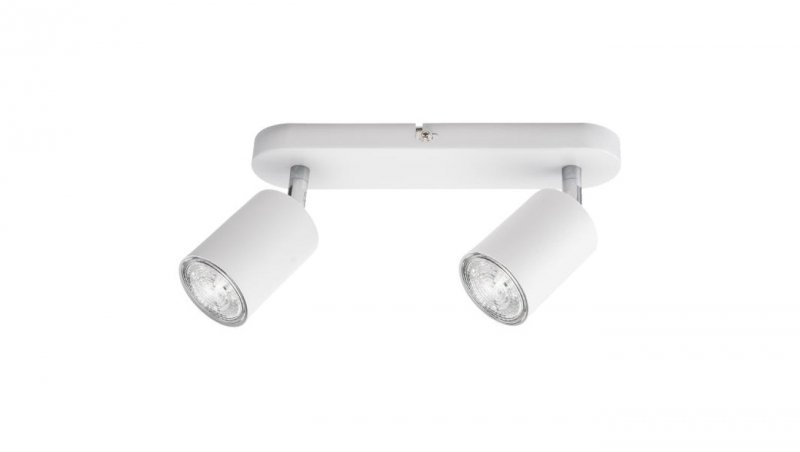 Lampa Oprawa SIENA-ALU-W/S 2xgu10 biała ze srebrnym przegubem
