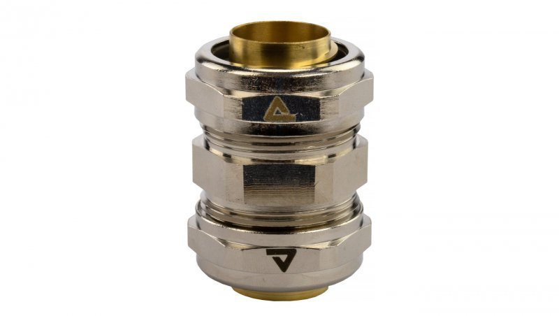 Łącznik metalowy prosty DN 16 do rur karbowanych Anaconda 16mm złączka z pierścieniem poliamidowym IP65