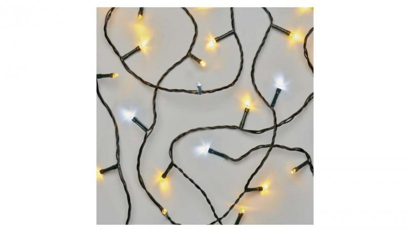 Lampki choinkowe Classic 120 LED 12m ciepła biel + zimna biel miga, IP44, timer D4AN02