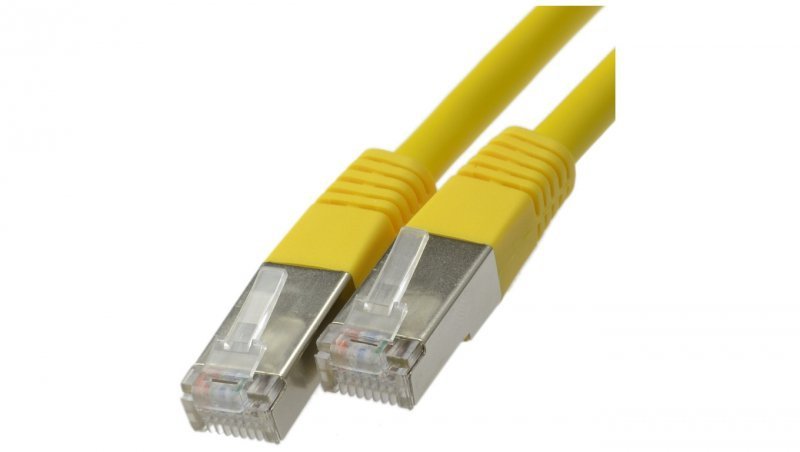 Patchcord FTP kat.5e kabel sieciowy LAN 2x RJ45 linka żółty 5m NEKU