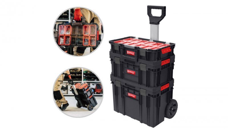 Mobilny warsztat Cart Plus 526x380x690mm 38l System TWO SET Plus Z251248PG001 Qbrick