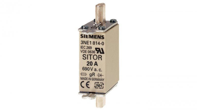 Wkładka bezpiecznikowa Sitor NH000 35A gS 690VAC 3NE1803-0