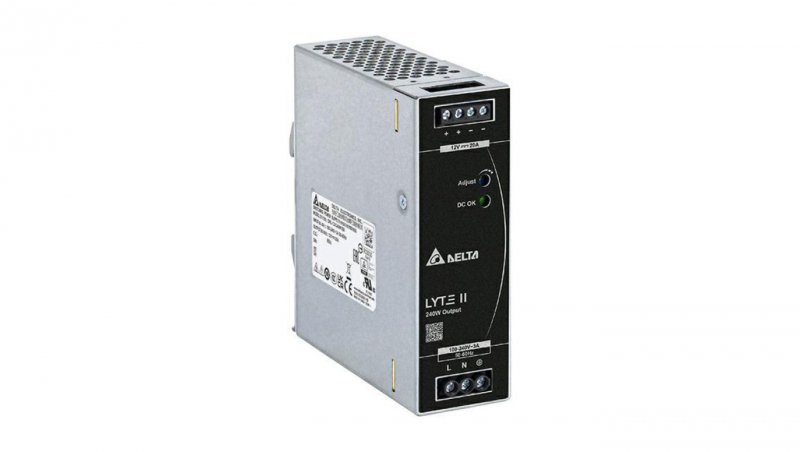 Zasilacz na szynę DIN 12V 240W 20A z przekaźnikiem seria Lyte II DRL-12V240W1EN
