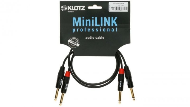 KLOTZ Kabel Audio 2x Jack 6,3mm Mono (wtyk) / 2x Jack 6,3mm Mono (wtyk) 6m