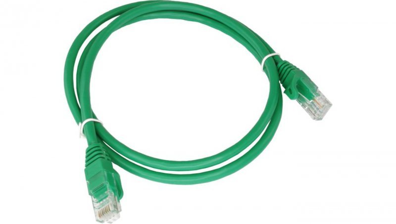 Patch-cord U/UTP kat.6A LSOH 1.0m zielony KKU6AZIE1.0