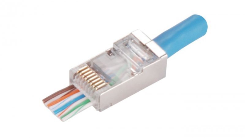 Wtyk przelotowy RJ45 STP kat.6 /op.100 szt/ WT115