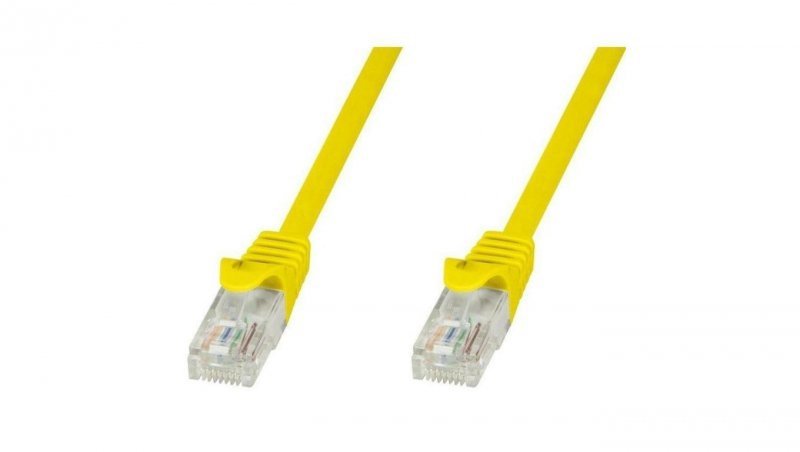 Patch cord Cat5e UTP 3m żółty CCA
