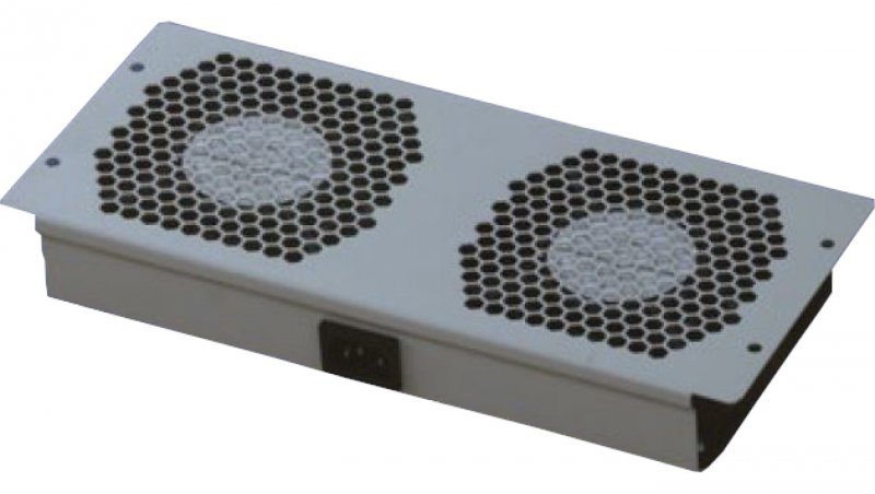 Panel 2x wentylator RACK 19 podsufitowy szary TOTEN
