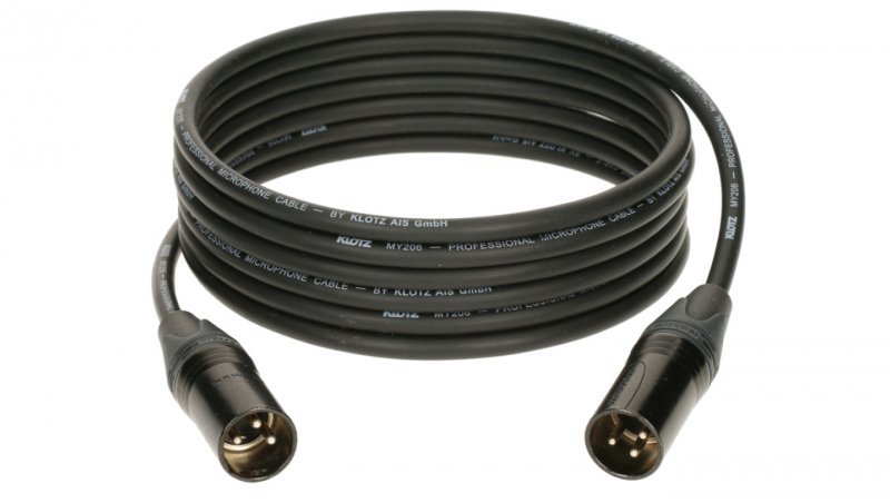 KLOTZ Kabel mikrofonowy adapter XLR 3-pin (wtyk / wtyk) na złączach Neutrik 1m