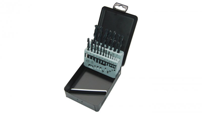 Wiertła do metalu HSS-R walcowane 1-10mm Zestaw 19szt MILWAUKEE