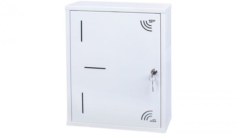 Szafka multimedialna lokalowa 340x420x90mm biała natynkowa